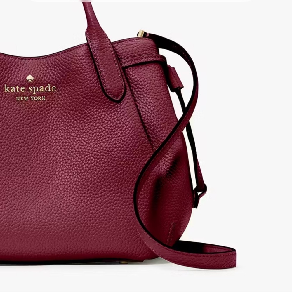 Kate Spade Small Dumpling Burgundy Satchel - Picture 10 of 15